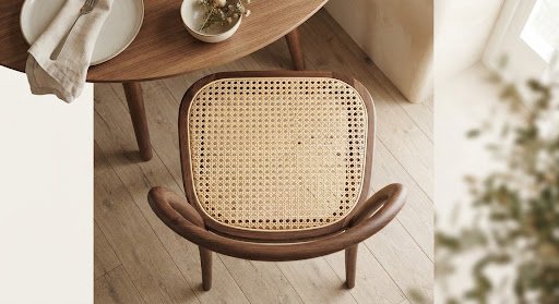 Woven Cane Dining Set